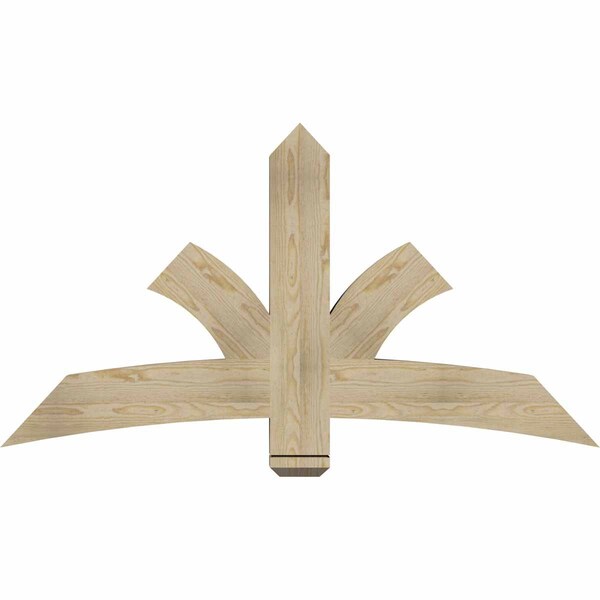 Ekena Millwork Davenport Rough Sawn Timber Gable Bracket, Douglas Fir, 60"W x 32"H x 4"D x 6"F, 13/12 Pitch GBW060X32X0406DAV00RDF - main